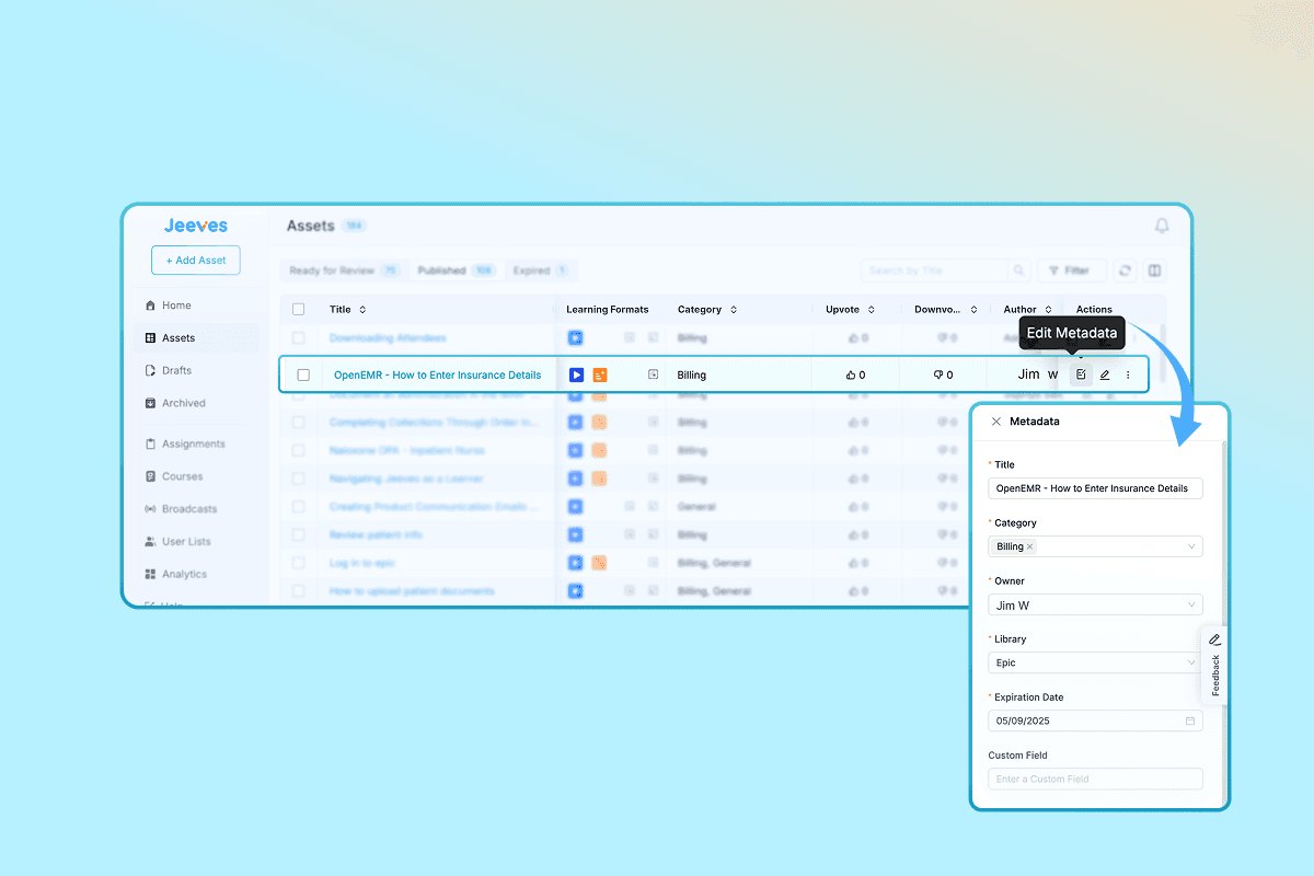 Easier Metadata Editing in Jeeves