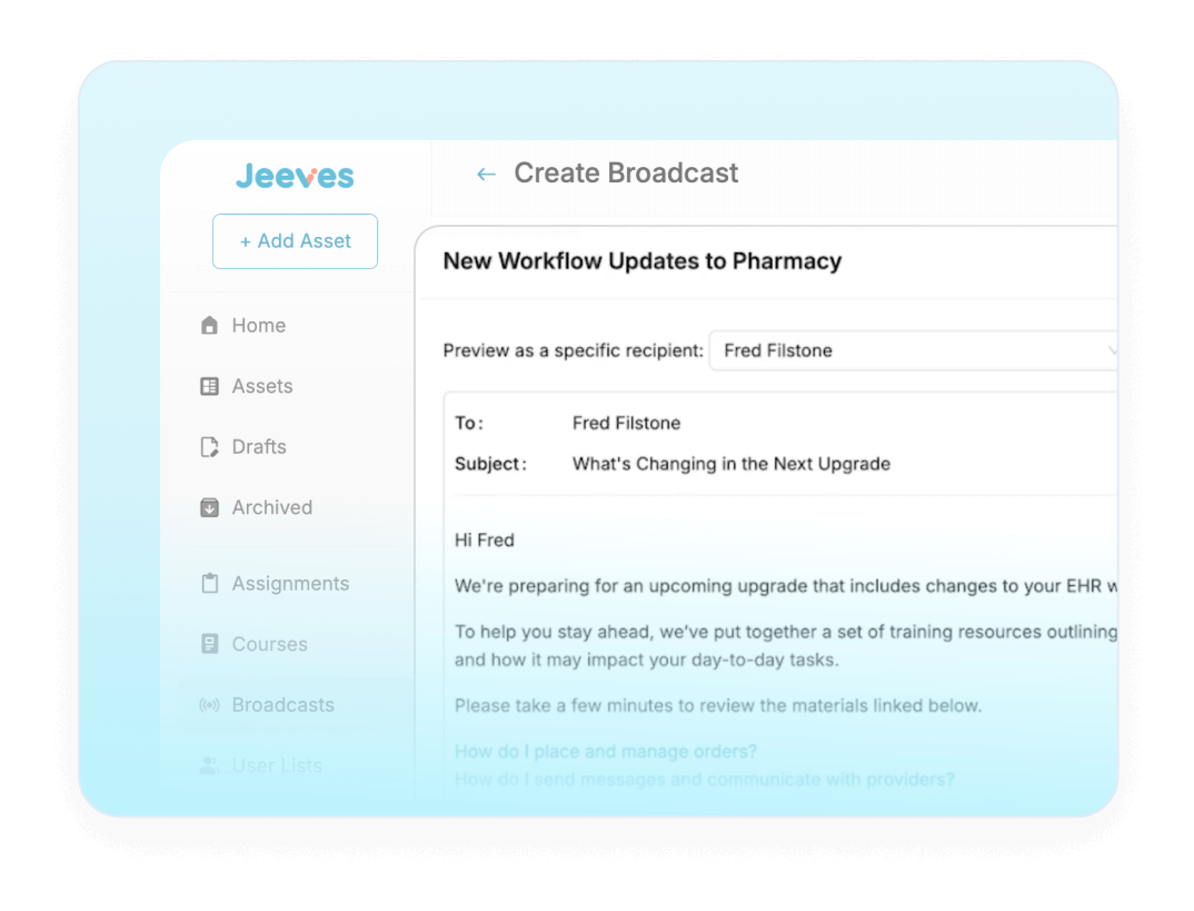 Communicate Any Changes | Jeeves