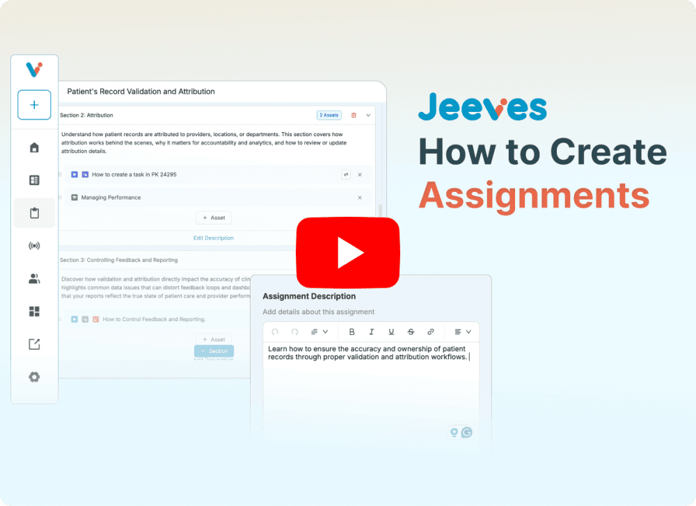 Jeeves assignments for mandatory training and upgrades