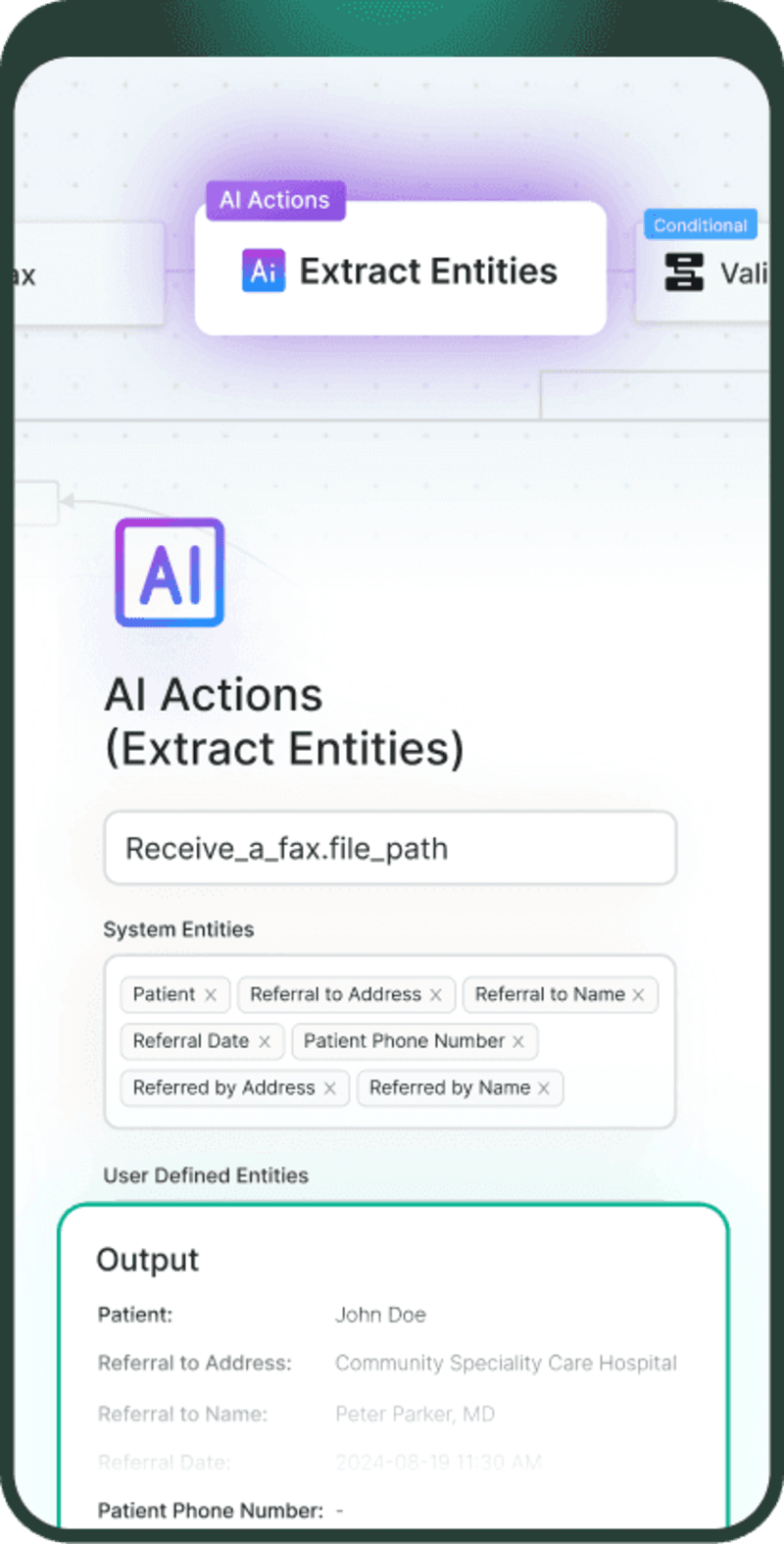 ai actions healthcare document management dexit 314e