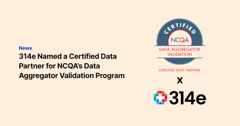 314e Named a Certified Data Partner for NCQA’s Data Aggregator Validation Program