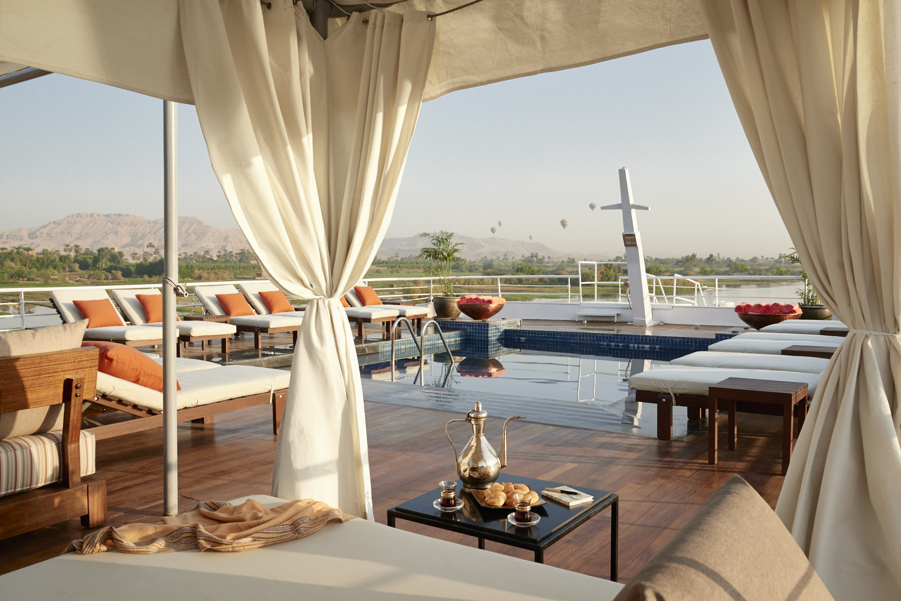 Nile Adventurer Pool Deck Luxury Nile Cruise