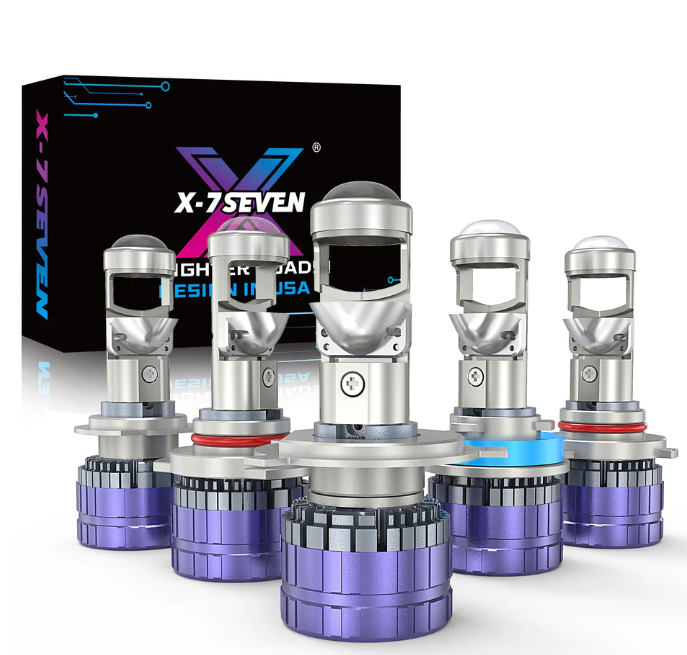 X-7SEVEN H4 Hi/Lo Beam X-Lumino Pro Series 80W 16000LM LHD RHD H4 Mini Bi-LED Projector Lens for Car and Motorcycle