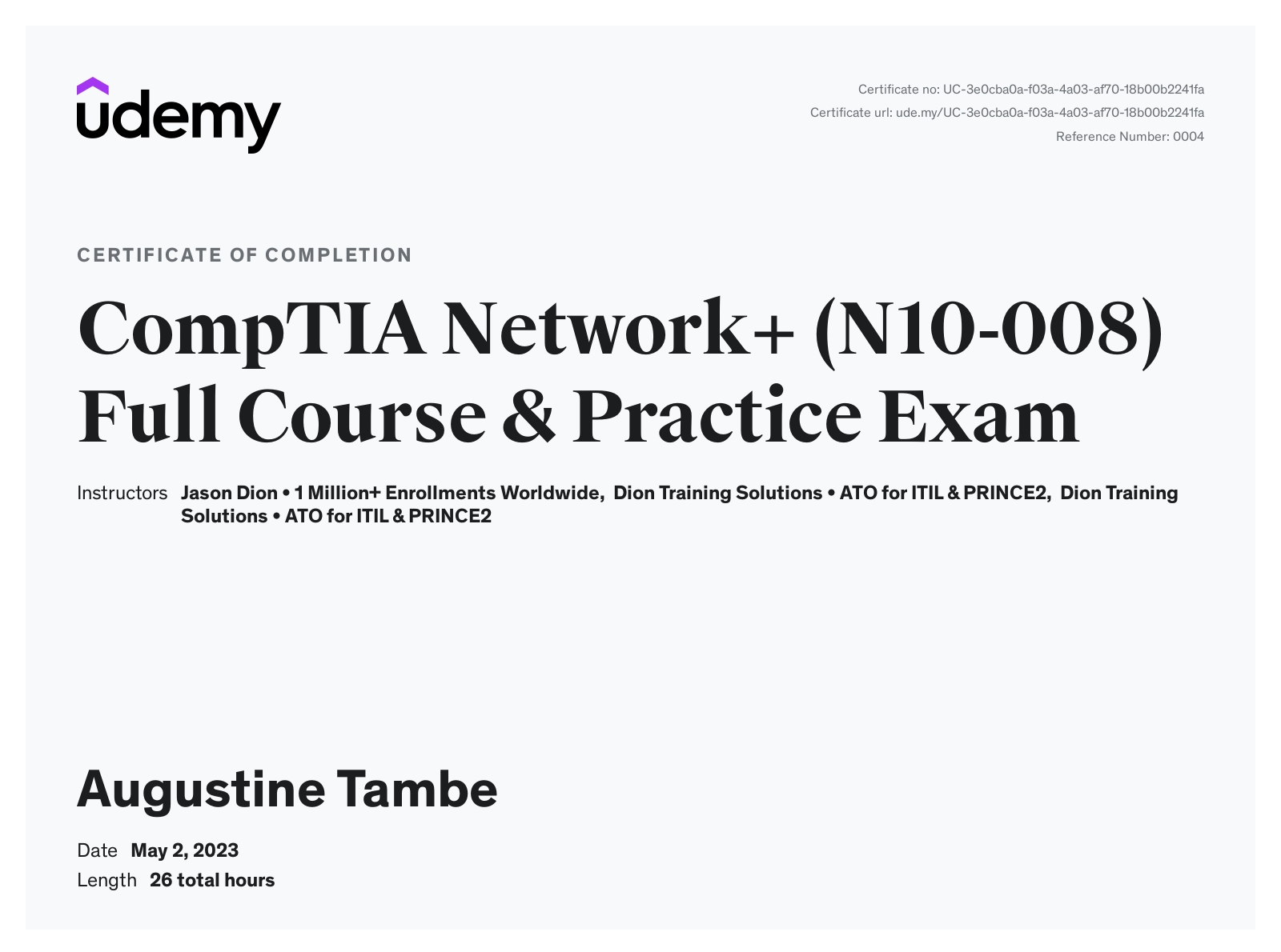 Network+ Course(05/02/23)