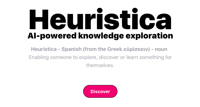 Heuristica: The Free Customisable Knowledge Exploration Tool