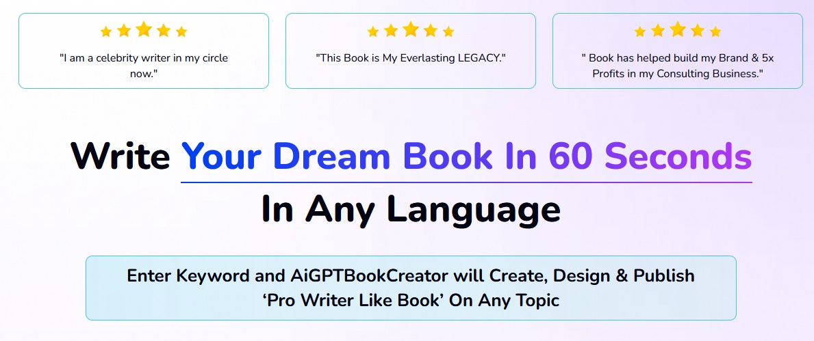 Ai GPT Book Creator : Generate eBooks in One Click