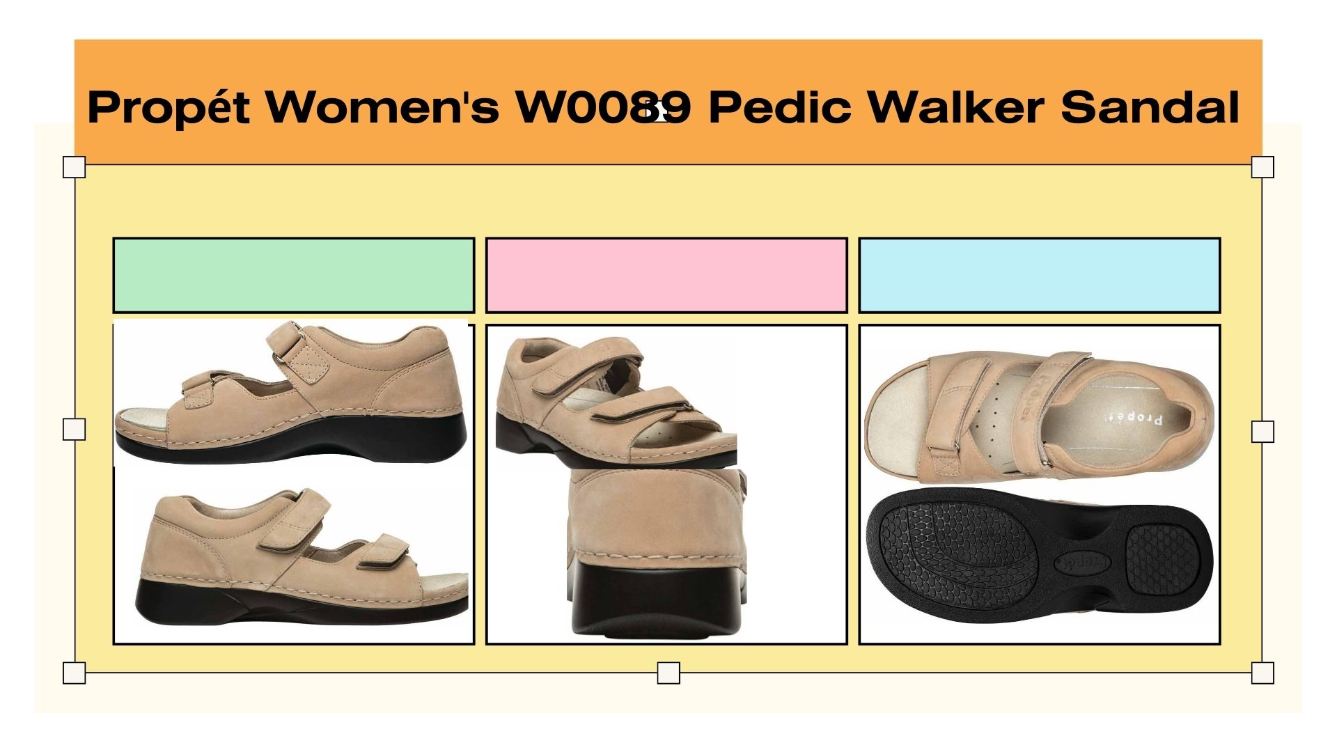 Propét Women's W0089 Pedic Walker Sandal