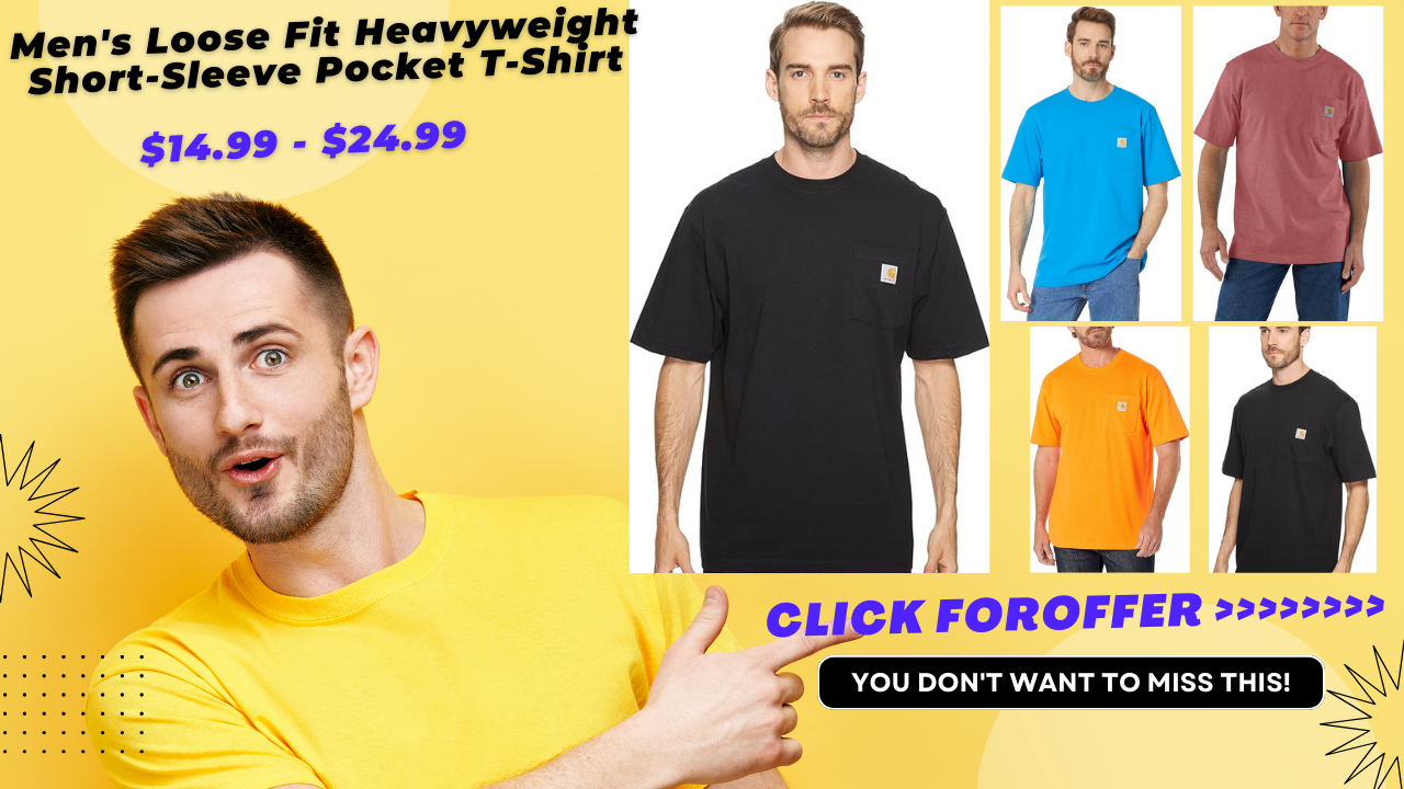 Men's Loose Fit Heavyweight Short-Sleeve Pocket T-Shirt