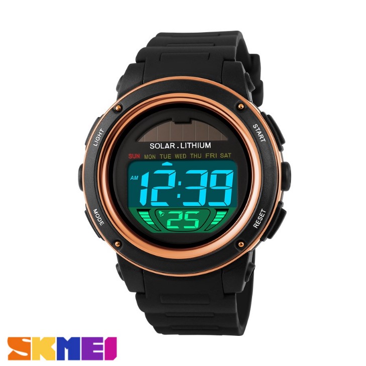 Jual barang jam tangan digital with solar ukuran kecil bagus skmei