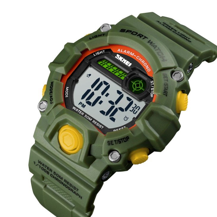Jual barang jam tangan anak sport digital light water resist skmei