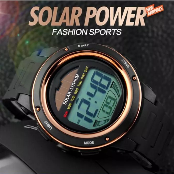 Jual barang jam tangan digital with solar ukuran kecil bagus skmei