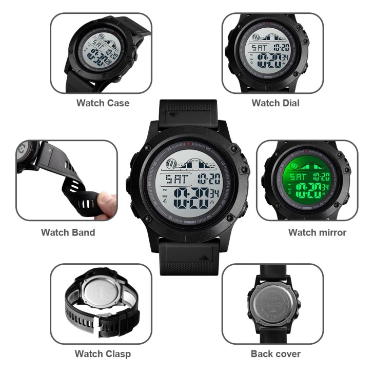 Jual barang jam tangan pria digital skmei original tali bagus karet