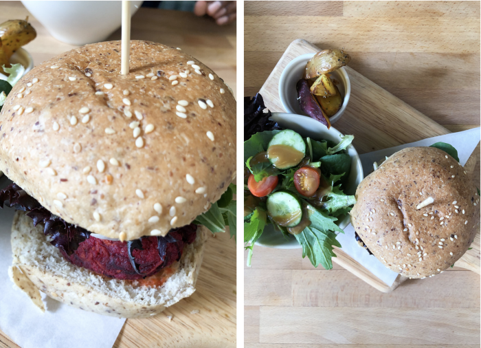 À ne pas faire : prendre un gros plan, une image floue ou une vue de dessus d'un hamburger