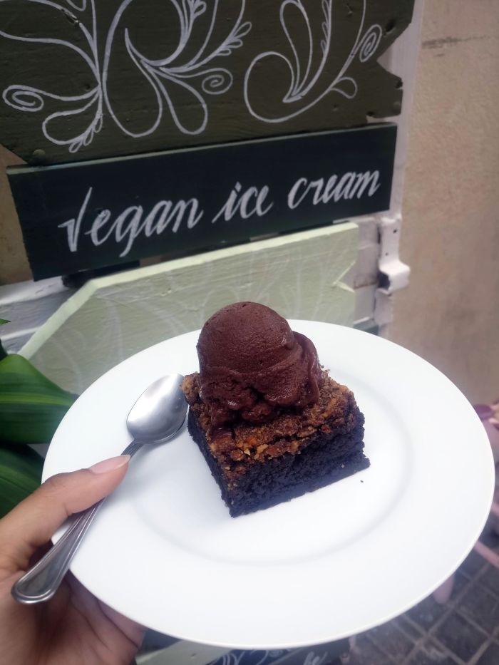 Brownie with Chocolate Hazelnut Ice Cream