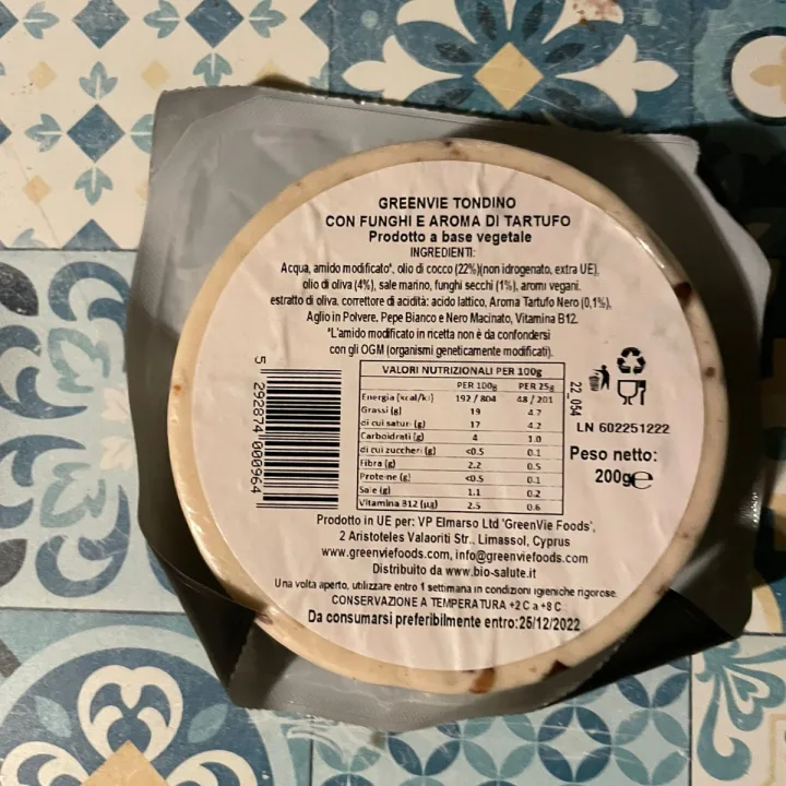 photo of GreenVie Foods Tondino Con Funghi E Aroma Di Tartufo shared by @maniecleo on  02 Nov 2022 - review