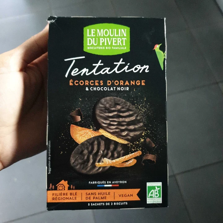 photo of Le Moulin Du Pivert Tentation enrobés de chocolat noir - Écorces D’orange shared by @wildbird on  07 Feb 2023 - review