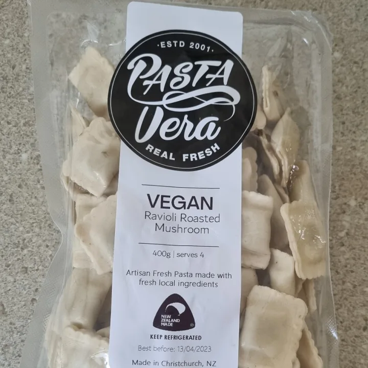 photo of Pasta vera Vegan Ravioli Roasted Mushroom shared by @rachel1971 on  04 Mar 2023 - review