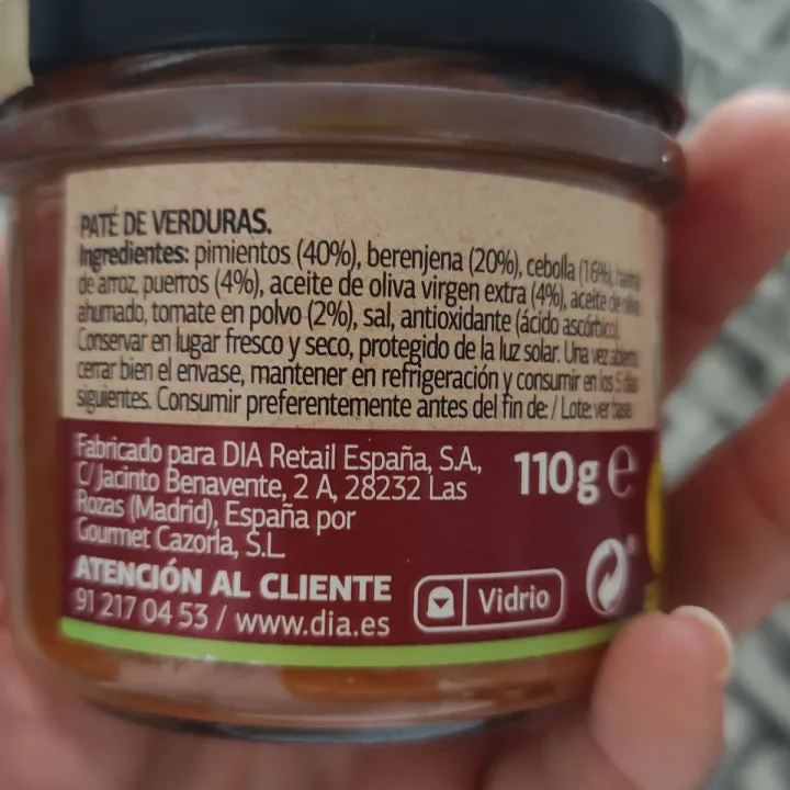 review photo of Vegedia Paté verduras braseadas shared by @sandravo on 13 Mar 2023 - review