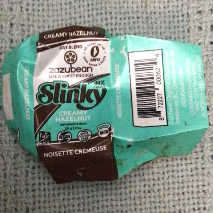 photo of Zazubean Organic Chocolates Slinky Creamy Hazelnut shared by @rickydoc on  23 Oct 2023 - review