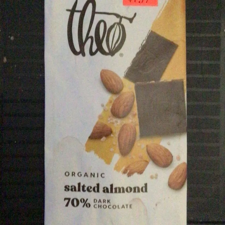 review photo of Theo Chocolate Salted Almond 70% Dark Chocolate shared by @rickydoc on 21 Nov 2024 - review