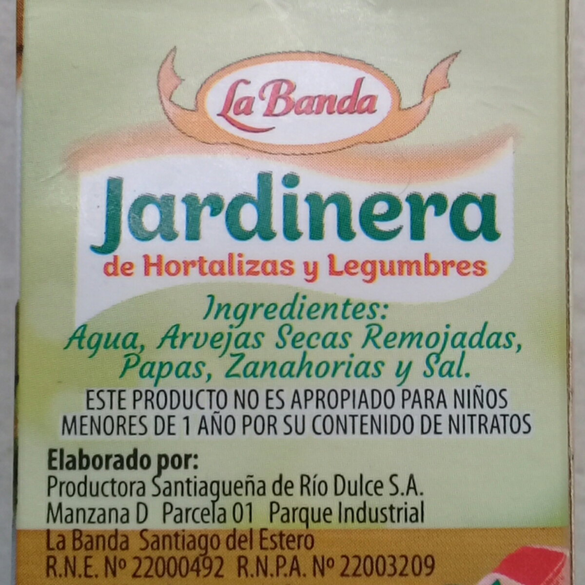 La Banda Jardinera De Hortalizas Y Legumbres Libre De Gluten Sin Tacc