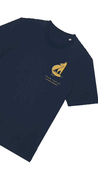 Four Fables T-Shirt Navy - Abingworth Vineyard Shop