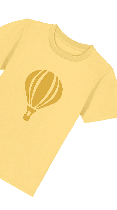 Balloon Kids T-shirt Yellow - Abingworth Vineyard Shop