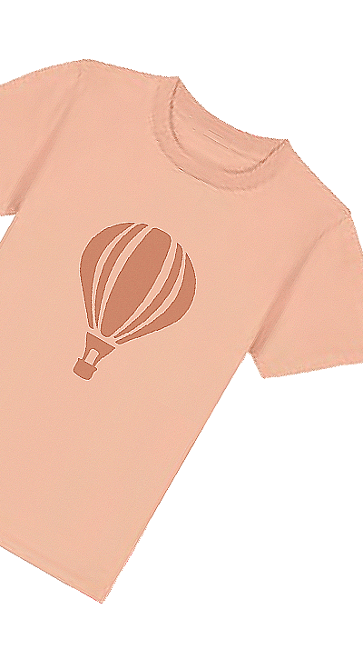 Balloon Kids T-shirt Peach - Abingworth Vineyard Shop