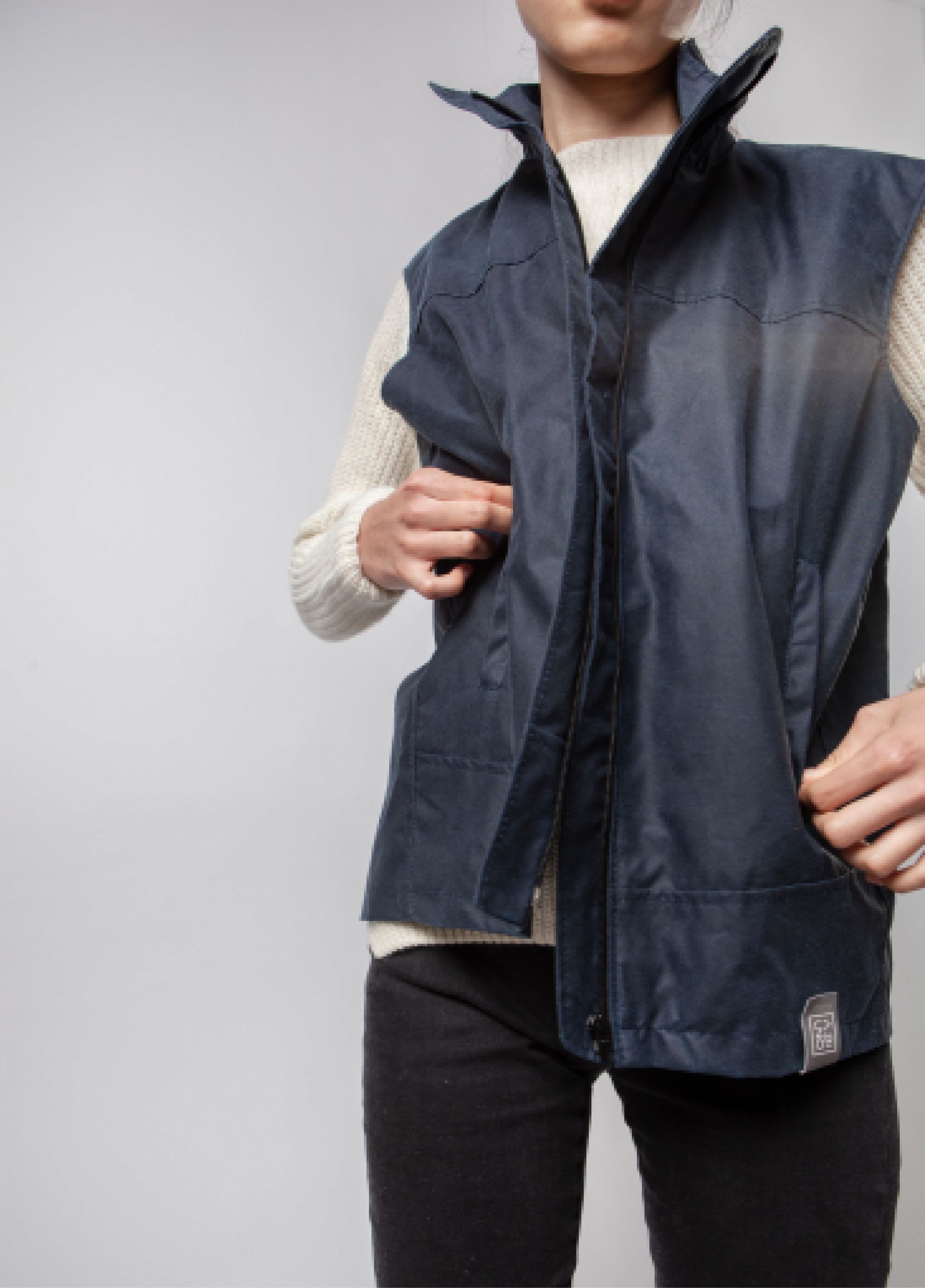 BLUE WAISTCOAT - woman