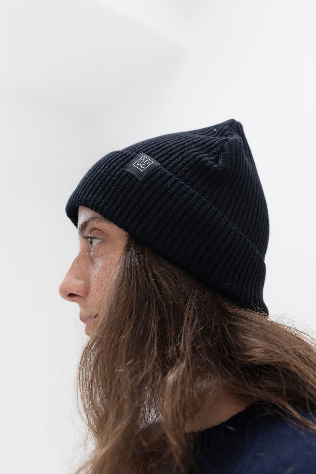 Fisherman Beanie Cotone Organico Nero