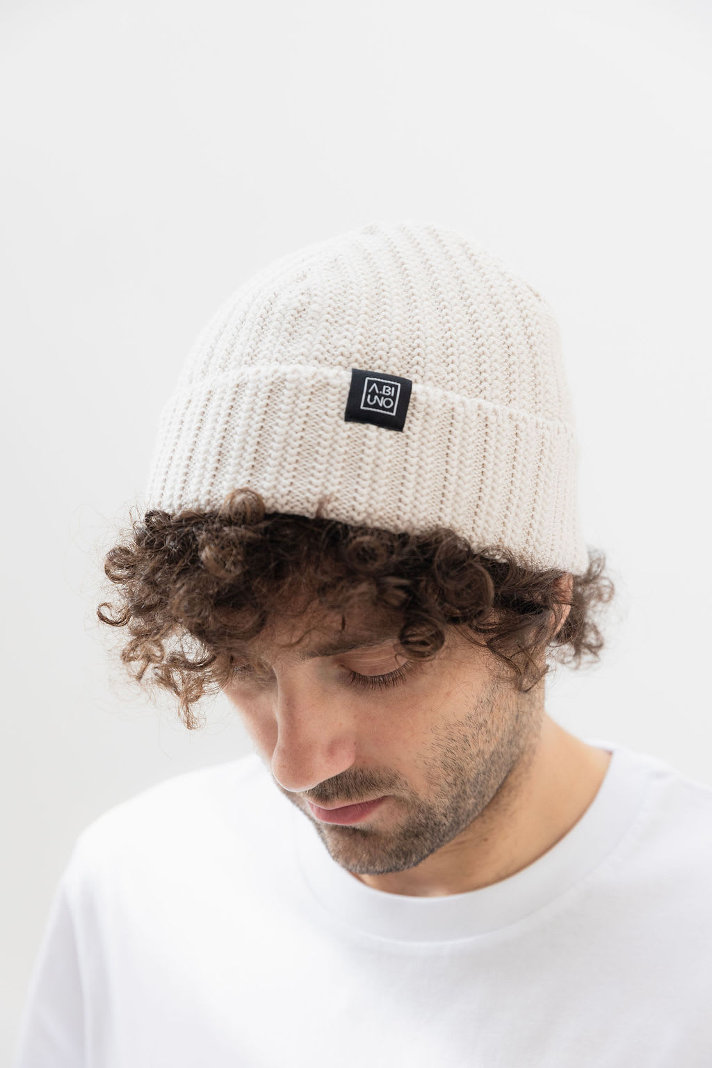 Fisherman Beanie Lana Merino Avorio