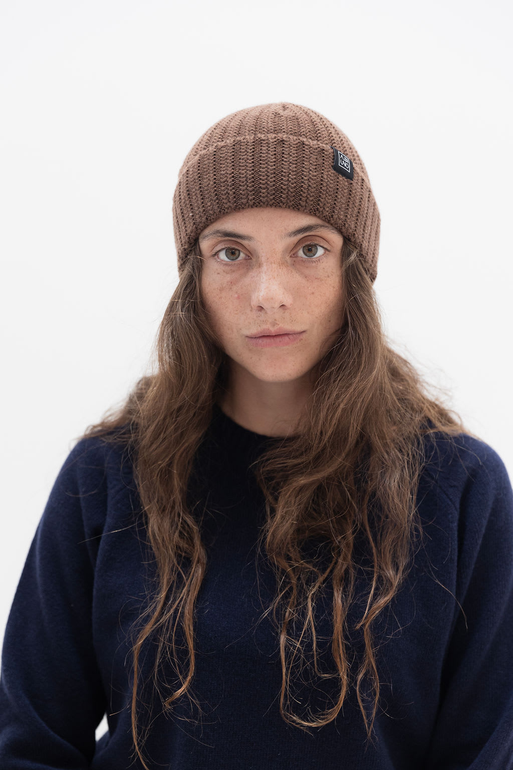 Fisherman Beanie Lana Merino Marrone