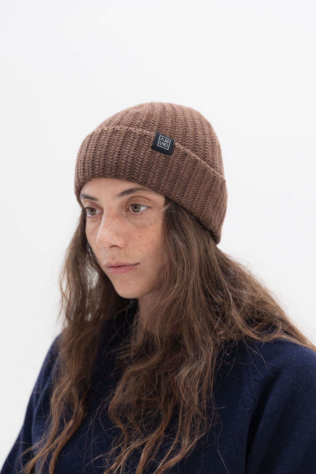Fisherman Beanie Lana Merino Marrone