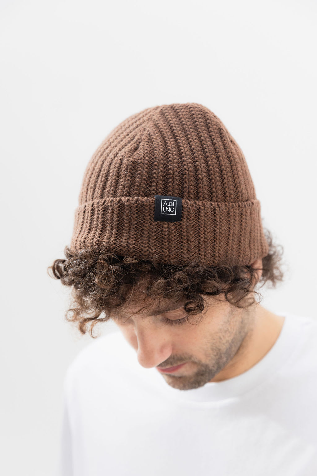 Fisherman Beanie Lana Merino Marrone