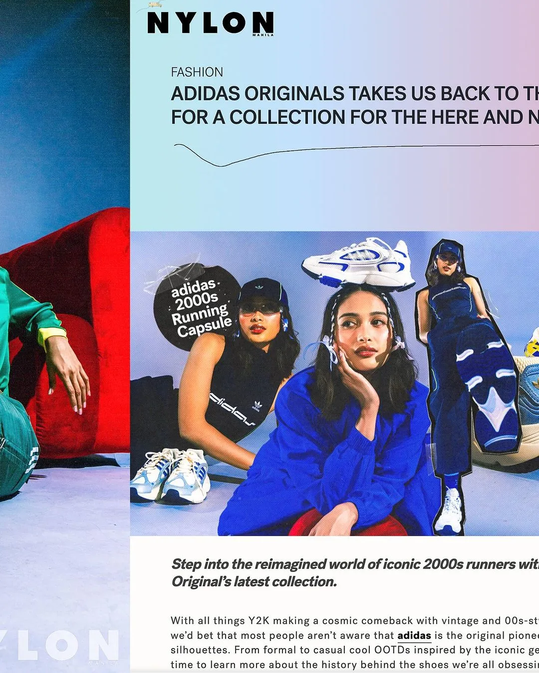 An Advertorial shoot for NYLON February 2024 Issue ft. ADIDAS.