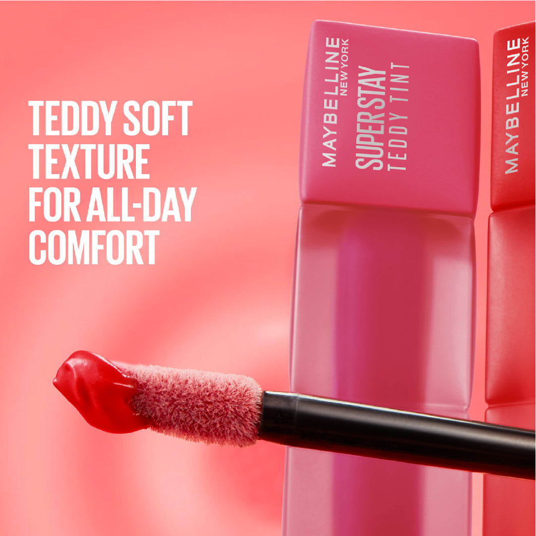 Maybelline Super Stay Teddy Tint Soft Blurred Matte Lip Tint | 12h Longwear, Transfer proof thumbnail 10