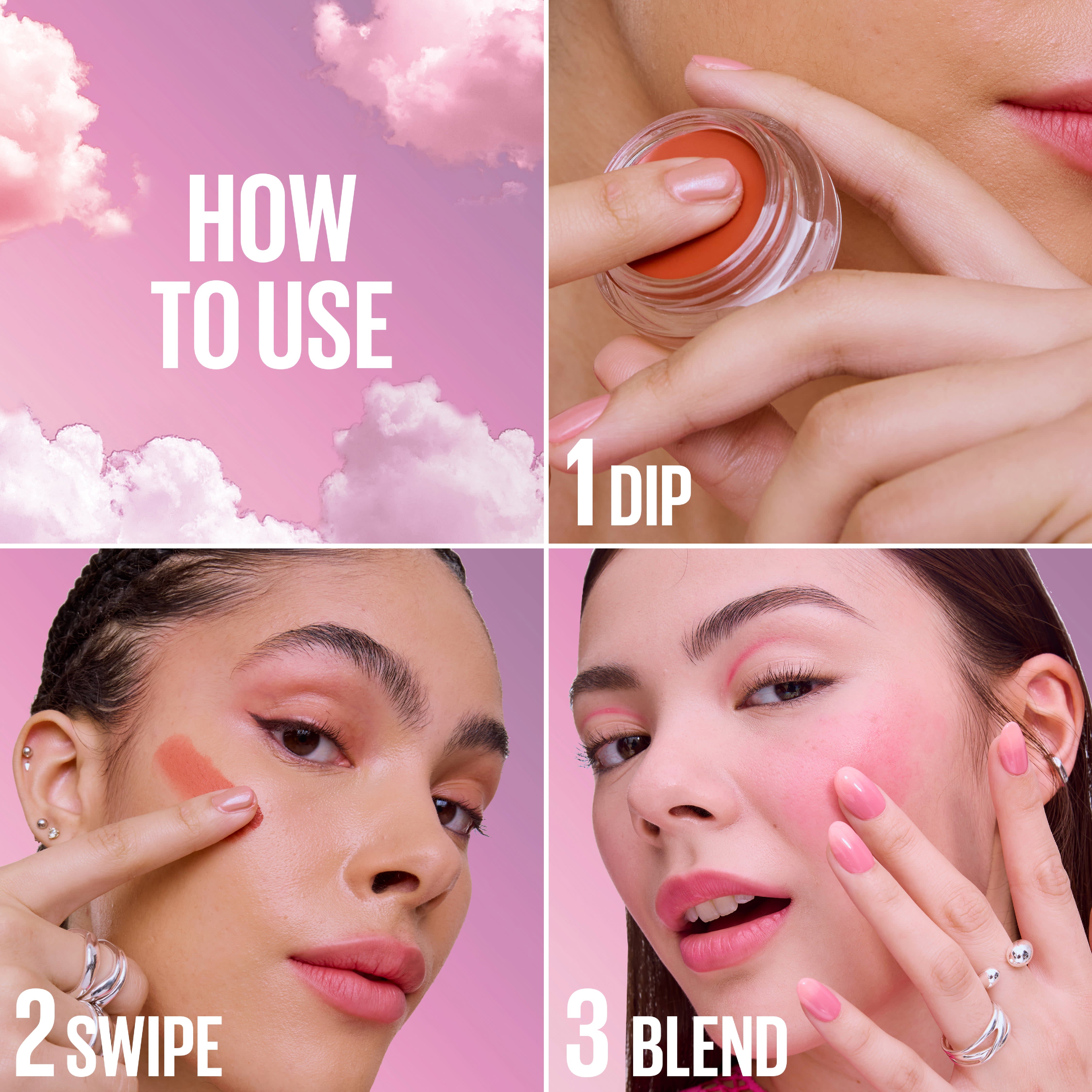 Maybelline Cloudtopia Blush for Cheeks and Lip Mousse, Ultra-Vivid, Pigmented Formula for Up to 14HR of Blush and Lip Makeup Color thumbnail 4
