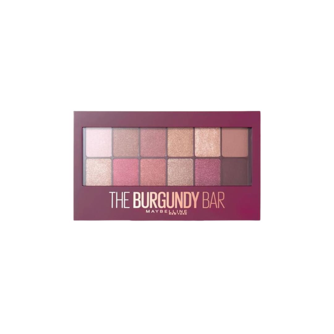 Maybelline New York The Burgundy Bar Eyeshadow Palette- Features 12 Expertly Curated Shades