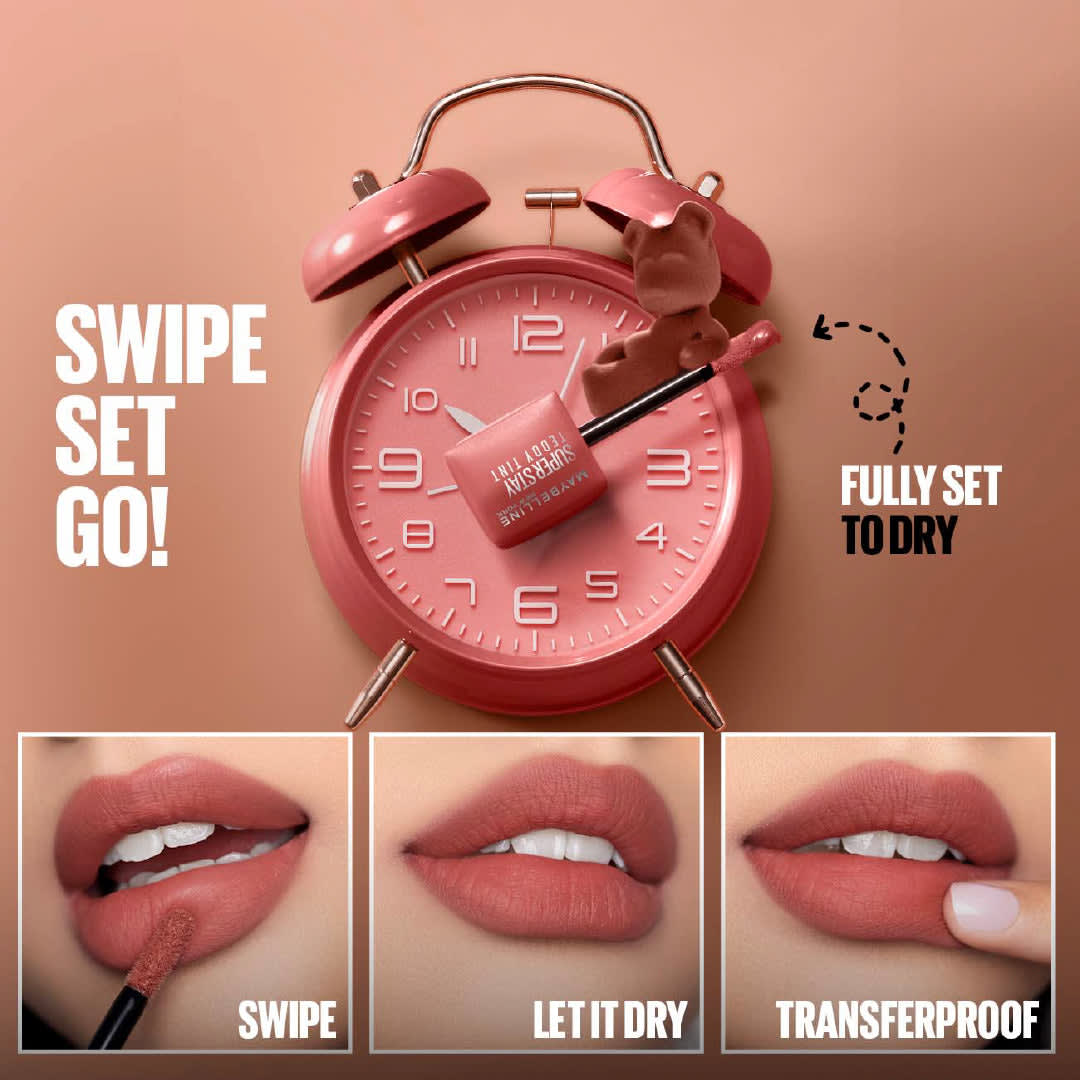 Maybelline Super Stay Teddy Tint Soft Blurred Matte Lip Tint | 12h Longwear, Transfer proof thumbnail 5
