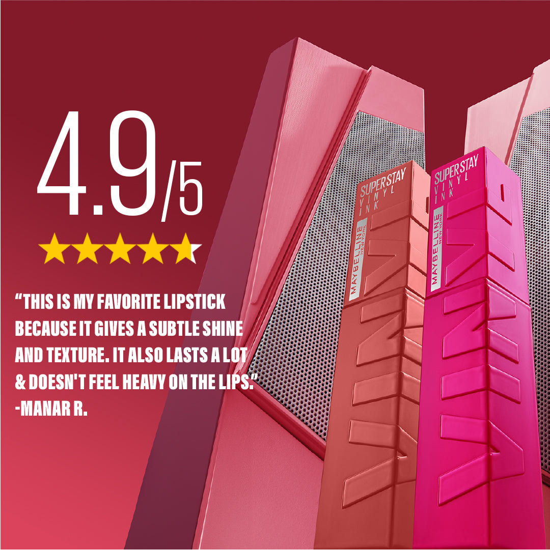 Maybelline New York Super Stay Vinyl Ink Long lasting 16 Hour Wear, No Budge, Instant Shine Lipstick thumbnail 7