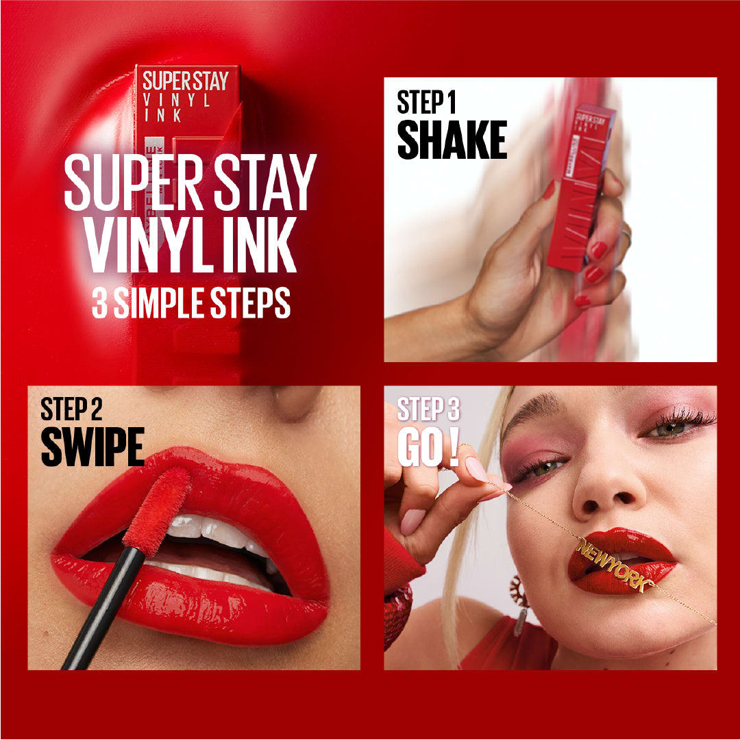 Maybelline New York Super Stay Vinyl Ink Long lasting 16 Hour Wear, No Budge, Instant Shine Lipstick thumbnail 8