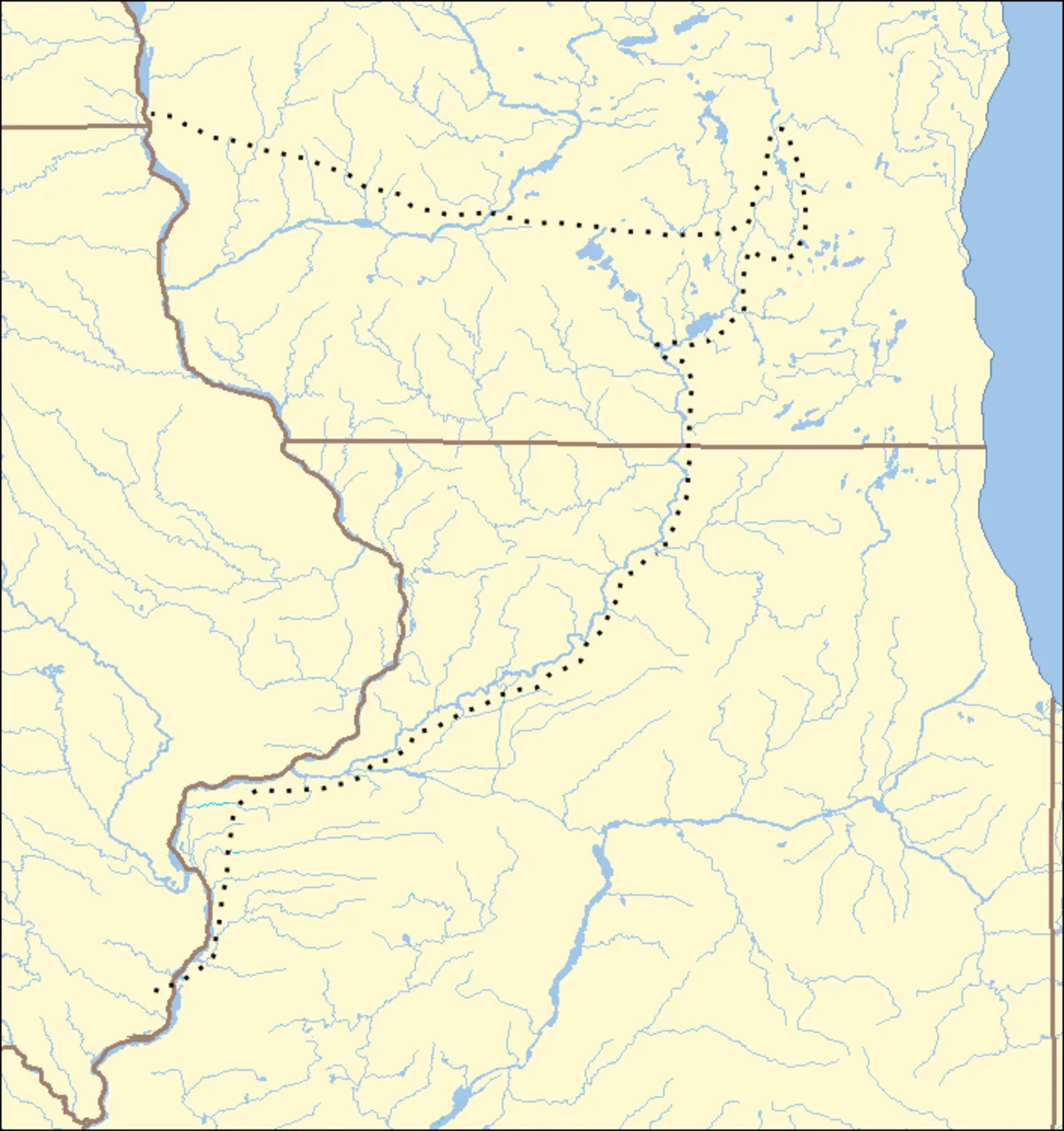Map of Black Hawk's path during the Black Hawk War