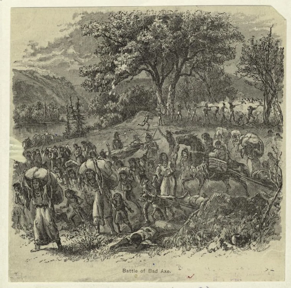 Black Hawk's band fleeing the Battle of Bad Axe