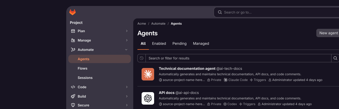 An abstract graphic with a cube-shaped character representing an AI agent is featured.