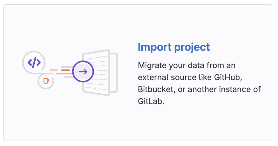 Sélection Importer un projet