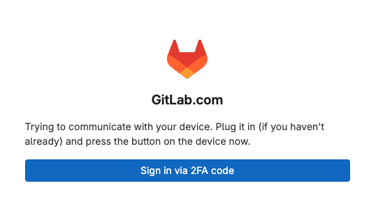 GitLab 2fa login