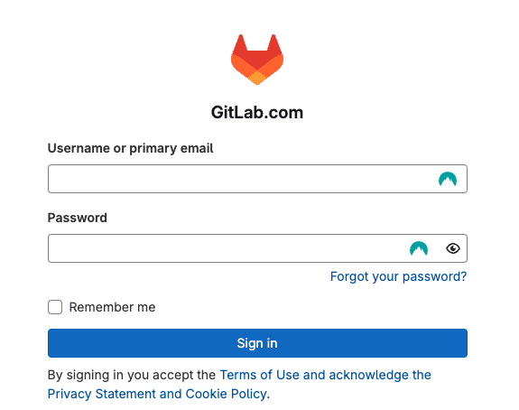 GitLab login