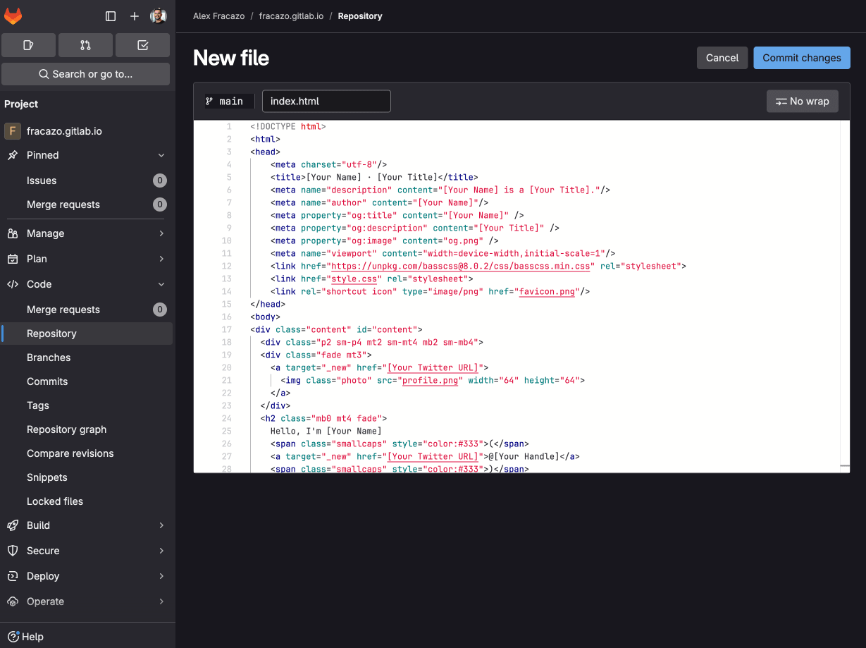 CLIでプロジェクトとテスト構造を作成する方法を説明するよう指示するチャットプロンプトと応答