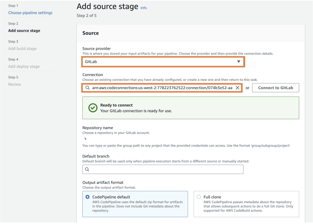 Add source configuration