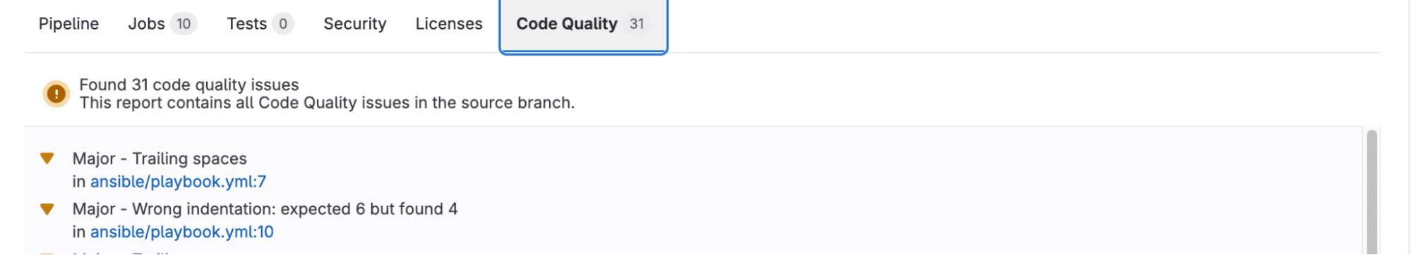 Dependency listing